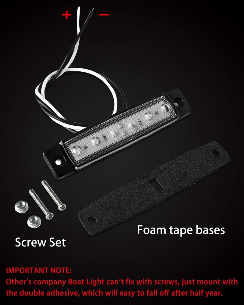 Shangyuan Marine Boat Lights, Utility Led Interior Lights For Boat Deck Courtesy Transom Cockpit Light, 12v Waterproof Marine Lighs For Yacht Fishing Pontoon Boat Sailboat Kayak Bass Boat, White,10PCS - Image 3